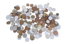 A collection of assorted 20th century world coins.