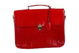 A Mulberry red Congo leather satchel.