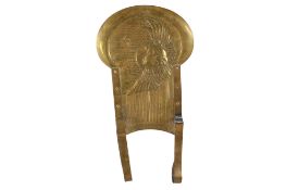 A 20th century Arts and Crafts brass wall sconce.