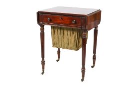 A mid-19th century Rosewood work or sewing table by Gillows of Lancaster.