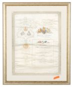 An early 20th century silk opera programme.