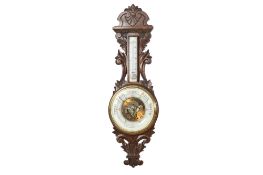 A Victorian wheel barometer by Fattorini and Sons Ltd.