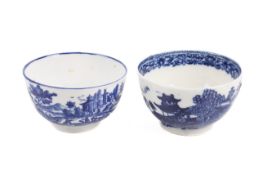 An 18th century Worcester bowl and one other.