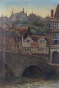 Sir Ambrose Elton (British, 1869-1951) 'The Bridge, Bradford on Avon', oil on canvas.