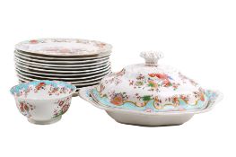 A 19th century or later Chamberlain's Worcester part dinner service in the 'Jabberwocky' pattern.