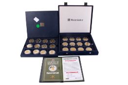 A collection of 24 assorted medallions. Of crown size, with certificates honouring the British Army.