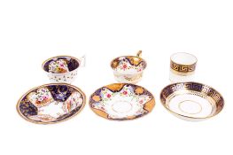Three 19th century teacups and saucers.