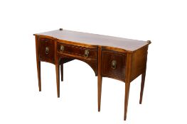 A Georgian revival mahogany kneehole dressing table.