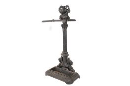 A Victorian cast iron stick and umbrella stand.