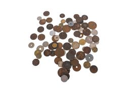 A group of 19th & 20th century base metal coins.