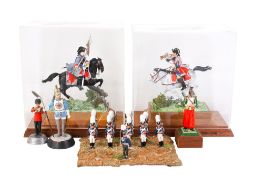 A group of hand painted lead and resin French military figures.