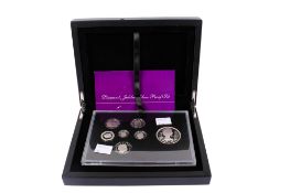 A 2012 Diamond Jubilee silver proof coin set.