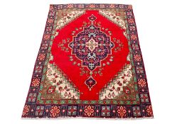 A vintage Persian rug.