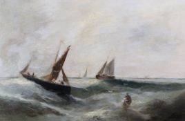 Early 20th century oil on canvas, marine scene.