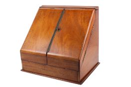 An Edwardian mahogany stationery cabinet.