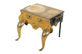 A Victorian cast brass footman.