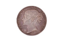 A 1844 crown coin.