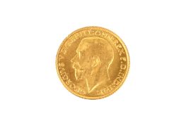 1918 (M) gold sovereign coin.