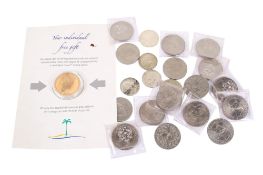 A small group of assorted 20th century coins.