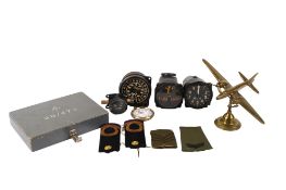Four aviation dials and a small group of military items.
