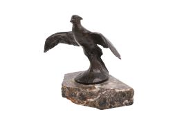 Siggy Puchta (German, 1933-2015) a bronze sculpture of a bird in flight.