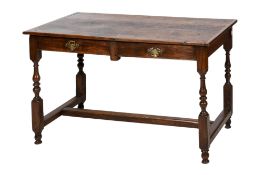 A 19th century oak hall table.