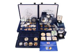 A collection of assorted 20th century silver and cupro-nickel world coins.
