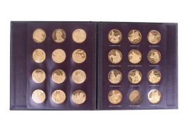 A set of 35 'Chaucer and the Canterbury Tales' bronze medallions.