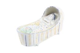 A late 18th/early 19th century Yorkshire pearlware pottery cradle.