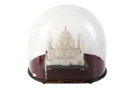 An alabaster model of the Taj Mahal.