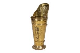 A 19th century Dutch brass grape hod carrier.