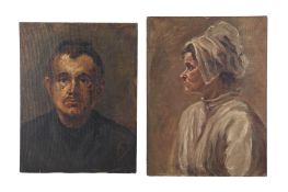 Two early 20th century oil on boards.