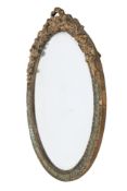 A late 19th/early 20th century bevelled edge wall mirror.