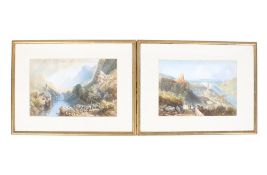 After Thomas Miles Richardson (British, 1784-1848), two 19th century watercolours.