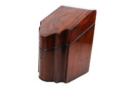 An 18th century Georgian mahogany marquetry inlaid knife box.