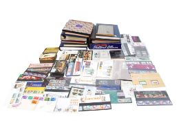 A large collection of assorted stamps. Including Great Britain 1d reds, used.