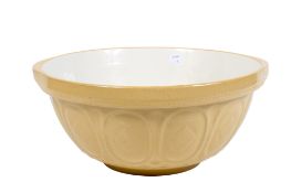 Large ceramic glazed mixing bowl circa 1942.