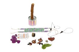 A small group of Brazilian beaded items.