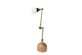 A mid-century Dugdill brass adjustable lamp.