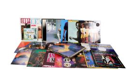 Collection of vinyl LP records mostly 1980's, etc. Including Abba, Wham!, etc.
