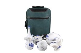 Six Royal Copenhagen pottery items.