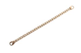A 9ct gold gate link bracelet. Hallmarked, L20cm, weight 14.9g.