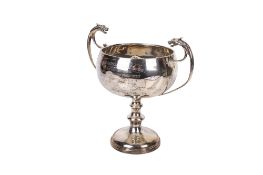 A silver 'Bentham Agricultural Show' trophy.