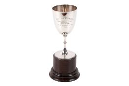 A Victorian silver trophy cup.