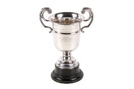 A George V silver twin handled trophy.