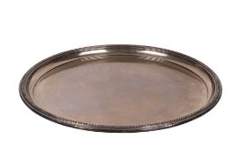 A 20th century round silver salver.