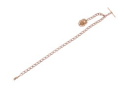 A 9ct gold Albert watch and pendant.