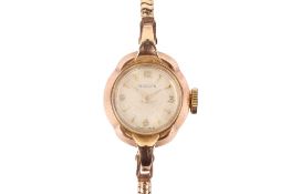A 9ct gold lady's Marvin wristwatch.