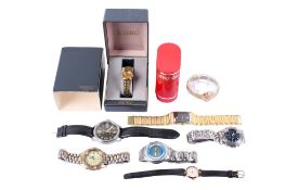 A collection of ladies' and gentlemen's watches.