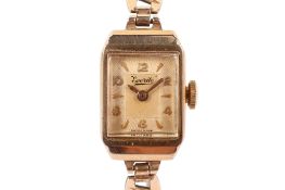 A 9ct gold cased lady's Everite wristwatch.